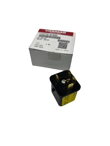 Yanmar 119773-91850 Relay 12V for JH Series Engines Genuine OEM