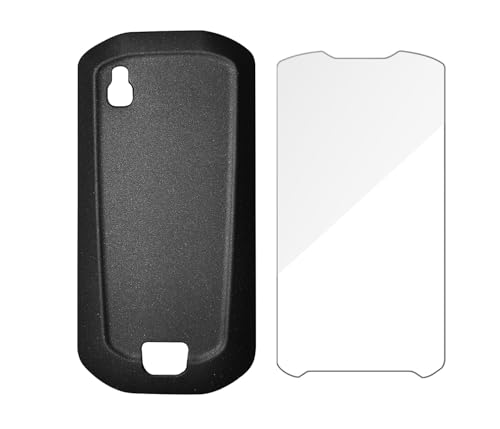 Protective Case for Zebra TC51 TC510K TC56Q TC52 TC52X TC57 TC57X Scanner, Black, TPU Rubber,Fall-Resistant (Black+tempered film)