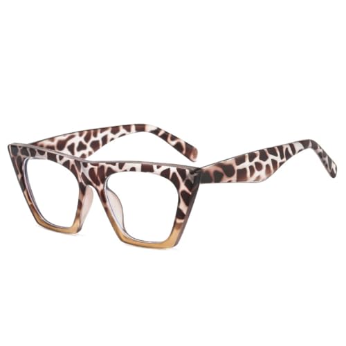 Lunettes de soleil œil de chat contre l'éblouissement monture vintage léopard mixte