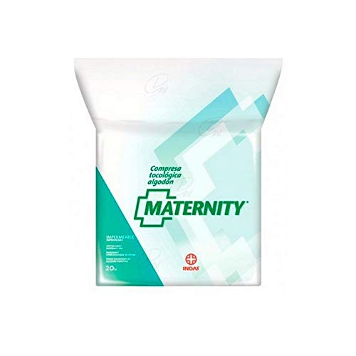 Indasec Maternity Compresa Tocológica Algodón Impermeable - 20 Piezas