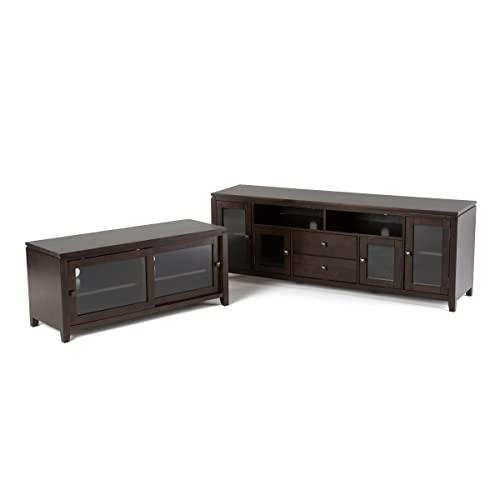 Simplihome AXCRCOS72-MAH Cosmopolitan Solid Wood Universal Tv Media Stand, 72 Inch Wide, Contemporary, Living Room Entertainment Center With Storage, For Flat Screen Tvs Up To 80 Inches In Mahogany Brown thumb #12