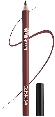 MARS Edge of Desire Lip Liner | One Swipe Smooth Application | Long Lasting Lip Pencil (1.4gm) (04-SCANDALOUS BROWN)