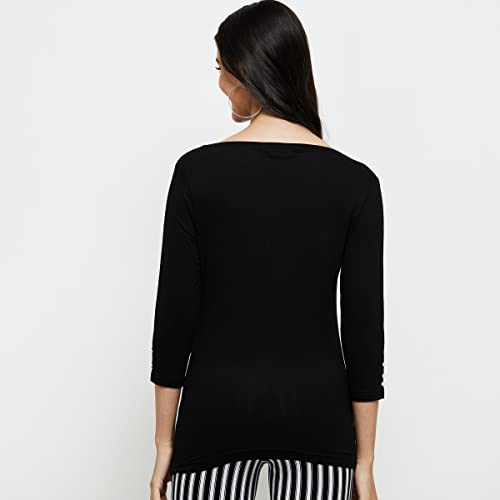 Image of Max Women's Solid Knit Scoop Neck Regular Fit Top