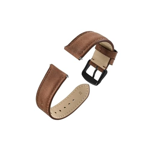 Bracelet de montre en cuir souple pour remplacer un vieux bracelet usé avec boucle 22mm argentée
