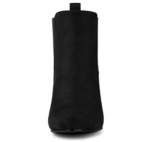 Allegra K Women's Round Toe Chunky High Heels Ankle Chelsea Boots3