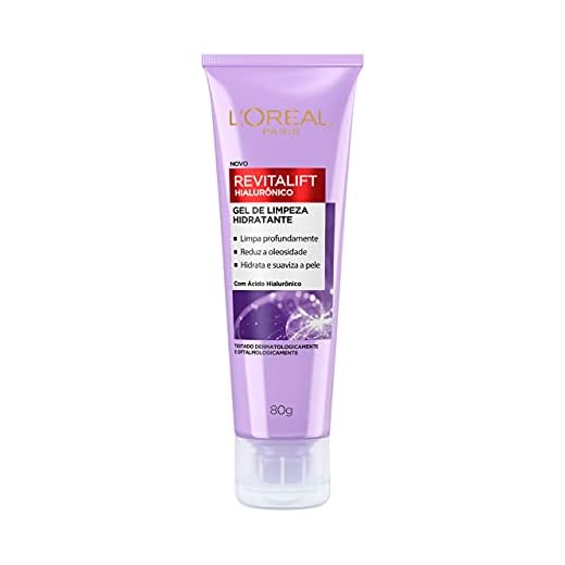 Gel de Limpeza Anti-idade L'Oréal Paris Revitalift Hialurônico, 80g, Lilás