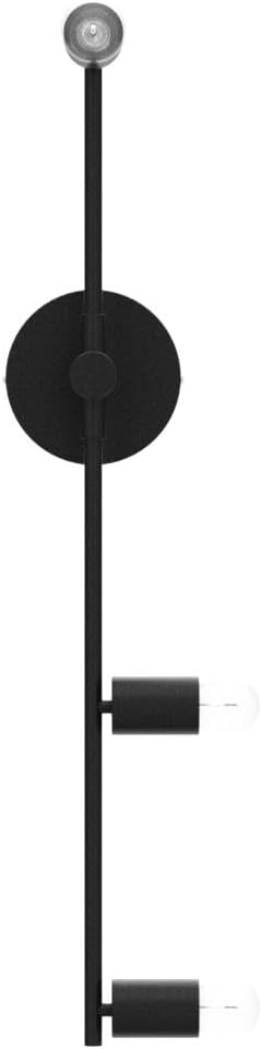 Bedroom Wall Sconces, 3 Lights Matte Black Vintage Lighting, Modern Wall Mounted Lights, Porch Hallway Wall Lamp for Living Room Bedroom Bathroom Mirror (E26 Base)