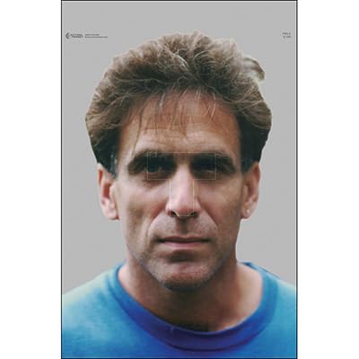 48 Pk, Sniper/Headshot T-Box Target Full Color with Light Gray Background. Life Size, Printed On 10