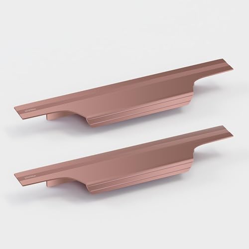 Image of Plantex 8 Inch Aluminium Drawer Profile Handle /Wardrobe Pull Handle for Home /Profile Handle for Kitchen Cabinet /Office /Hotel - Pack of 2 (Rose Gold)