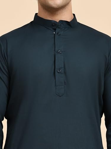 Image of SKAVIJ Men's Casual Kurta Pajama Set Regular Fit Traditional Dress Yoga Outfit