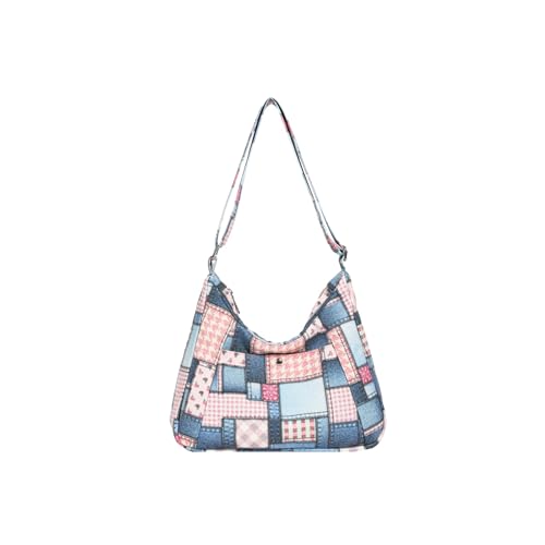 Canvas Crossbody Bag for Women Large Capacity Shoulder Bag Retro Messenger Bag Casual Tote Bag Handbag Satchel Bag