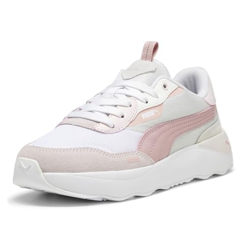 PUMA Womens Runtamed Lace Up Sneakers Shoes Casual - Grey, Pink, White2