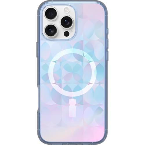 Image of OtterBox iPhone 16 Pro Max Symmetry Series Clear Case - Opal Prism Blue - Ultra-Thin, Sleek iPhone Case, Translucent iPhone Case with Geometric Design