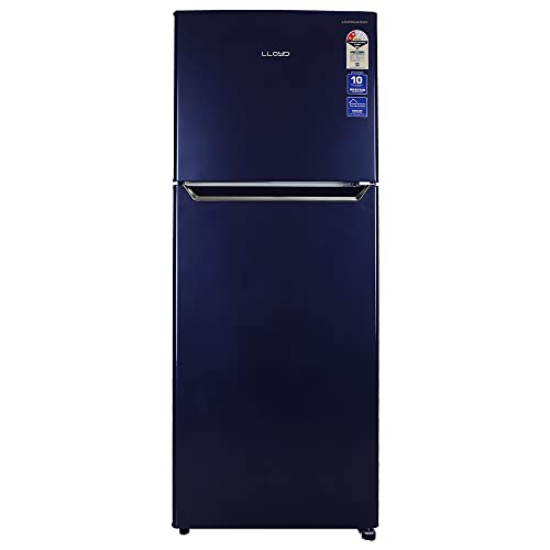 Lloyd Refrigerator 2 Star Automatic Double Door 310 L 2 Star Inverter Metallic Navy Toughened Glass/3N (GLFF312AMNT1PB) Lloyd Refrigerator 2 Star Automatic Double Door 310 L 2 Star Inverter Metallic Navy Toughened Glass/3N (GLFF312AMNT1PB)
