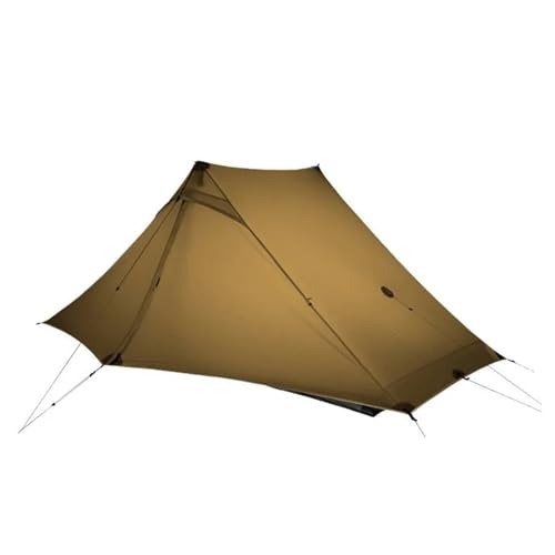 3FULGEAR Lanshan 2 Pro Tente de Camping ultralégère pour 2 Personnes, Tente Professionnelle 3/4 Saisons sans tiges en Nylon argenté 20D pour Le Camping, la randonnée (Khaki 2 Pro, 3 Season)