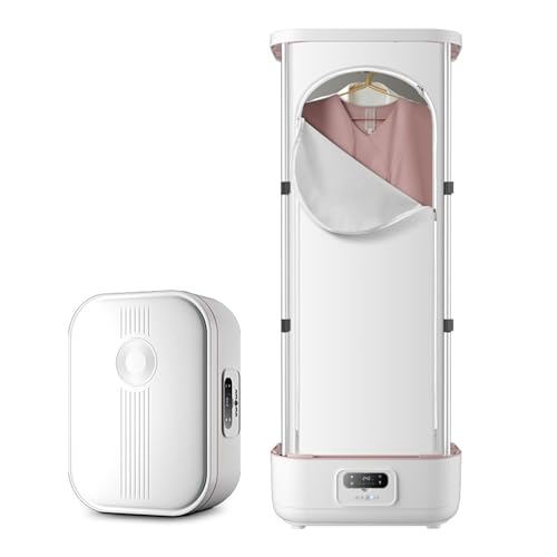 ポータブル 2 in 1 衣類スチーマー 衣類乾燥機 折りたたみ式 自動アイロン機 衣類用 自動スチームクローゼット 家庭用、旅行用