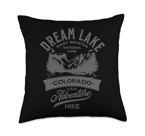 Dream Lake Rocky Mountain National Park Colorado Hike Design Throw Pillow