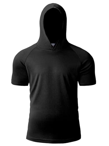 5 Pack Men's Short Sleeve Shirt UPF 50+ Sun Protection Hoodie Shirts Quick Dry Lightweight for Running Workout Hiking Fishing2