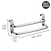 mDesign Over-the-Cabinet Kitchen Dish Towel Holder with Two Bars - 9