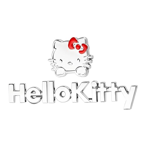 3D Metal Cute Cat Car Stickers and Decals for Women Anime Car Decor Accessories Bumper Sticker