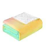 Chickwin Multicolor Colcha Bouti Cama 90-150, Colchas Acolchada Cubre Cama Fina - Ligera y Suave Microfibra Cubre Cama Multiusos Primavera Verano Lavable Edredón (230x260cm,Coral Claro)