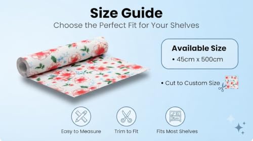 Image of Dribble (45cm X 500cm) Eva Shelf Liner Mat Roll, Non Slip Drawer & Cabinet Liner for Kitchen, Waterproof Oilproof Washable Fridge Mat, Anti Skid Multipurpose Mat (Spring Lavender Red)