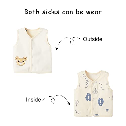 Image of pureborn Baby Toddler Vest Boys Girls Waistcoat Sleeveless Jacket 3M-4T