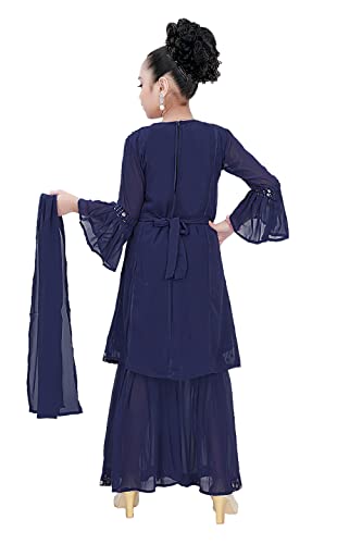 Indian Ethnic Kids Girls Kurta Sharara/Gharara Dress Set, Cotton Fabric, Size 2 Years to 11 Years2