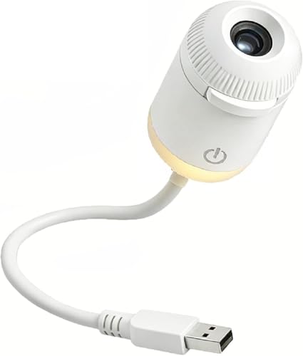 Plresen 2-in-1 Galaxy Projector Night Light, USB Starry Sky Night Light Projector for Bedroom, Mini LED Ceiling/Wall Projection Lamp with 360° Rotation, for Kids Adults Gifts (6 Slides)