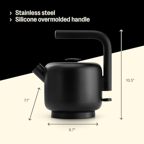 Fellow Electric Clyde Kettle - 1.5 Liter Capacity - Modern Twist On Stovetop Design, All-Purpose, Stainless Steel - Warm Water for Ramen, Oatmeal, Tea, Coffee & more - Large Capacity by Fellow - Image 4