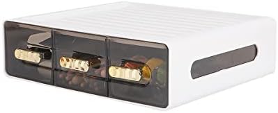 Tonxus Desk Organizer with 3 Drawers,Stackable Storage Drawer,Desktop Drawer Organizer,Plastic Storage Drawers for Office Stationery Supplies Makeup Cosmetic Organization (White)