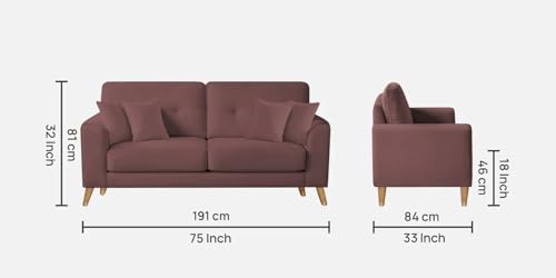 Image of Velvet Contemperory Sofa with Cushion Chaise Lounge Sectional Sofa Perfect for Living Room & Bedroom Guests Home & Office (Velevt Wine Colour, Three Seater)