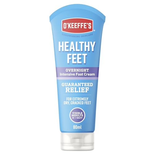 30% off - O’Keeffe’s Healthy Feet Overnight 80ml – Intensive Moisturising Foot Cream for Dry, Cracked Heels | Cracked Heel Repair Cream