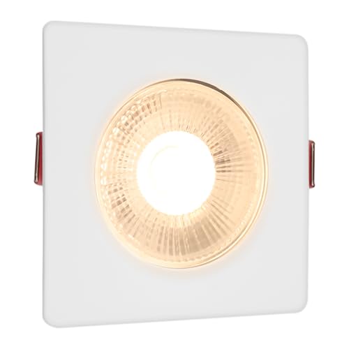 Kit 20 Spot Led Smd 7w Dicróica Direcionável Quadrado (Branco Quente)