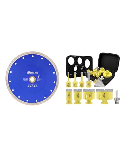 Disque à tronçonner diamant et forets diamantées carrelage de 10 pcs