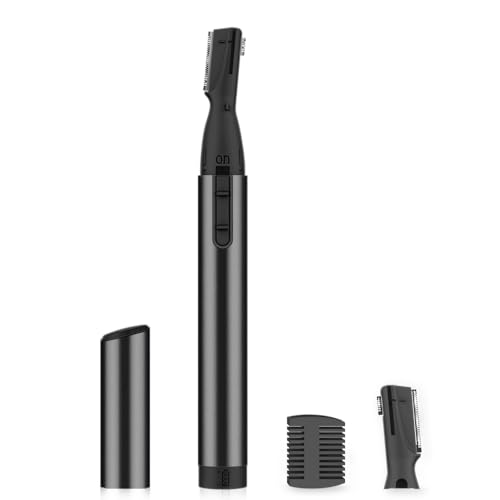 aisleek Upgraded Eyebrow Trimmer for Men, Precision Detailer, Battery-Powered Eyebrow Razor with...