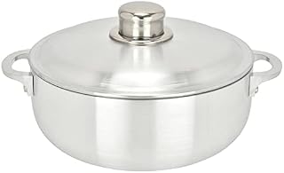 ALUMINUM CALDERO STOCK POT by Chef Pro, Durable Aluminum, Superior Cooking Performance for Even Heat Distribution, Perfect For Serving Large/Small Groups, Riveted Handles, Commercial Grade, 3.8 Quart