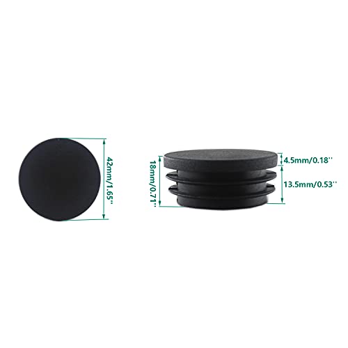 Image of 10PCS Round Plastic Plug,ULIFESTAR Pipe Tubing End Cap, Round Plastic Tubing Plug,Durable Chair Glide for Chair Table Stool and Furniture Leg,Pipe,Plastic Hole Plug,Tube Pipe Hole Diameter 42mm /1.65''