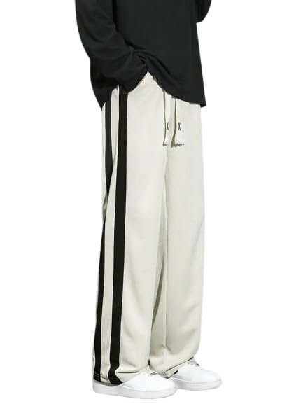 Image of FN3 Men's Cotton Blend Cargo Track Pants - Loose Fit Joggers for Men | Korean Style Travel & Lounge Wear with Pockets