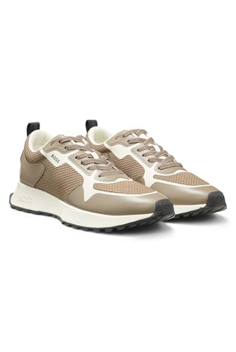 BOSS Homme Jonah_Runn_Meth Entraîneurs, Beige foncé, 39 EU
