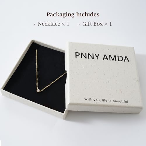 Simple Gold Diamond Necklace: 18K Gold Plated Dainty Diamond Look Pendant Necklace Sparkly - image 7