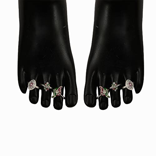 Set of 3 Pairs Toe Rings - Traditional Style