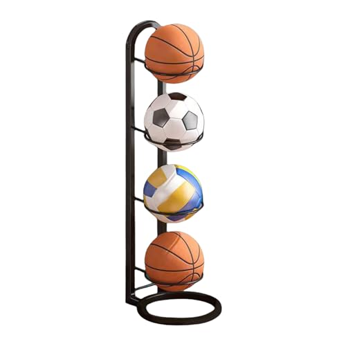 Estantería Vertical para Almacenamiento de Pelota, Soporte para Pelotas de fútbol, Soporte de Baloncesto, Almacenamiento de Bolas, Organizador de Bolas Multicapa, Estante de Bolas de pie, Soporte de