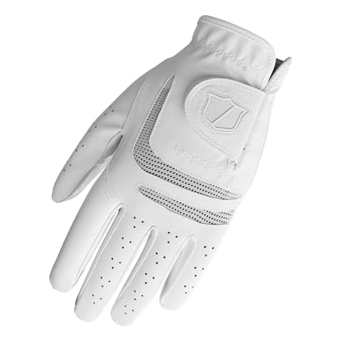 Wilson Staff Women Grip Plus Golf Glove - White Cover