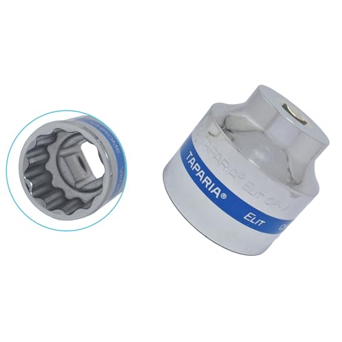Image of TAPARIA Socket made of Chrome Vanadium Steel 6 Point Deep /Long Socket (Silver), C70 of 3 /4 inch (19mm) Square drive size, Suitable for Automobile, Industrial, Fabrication, Professional & Home Use