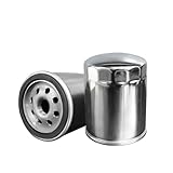 USOHAWLK Motorcycle Oil Filters Replacement for Harley FLDE FLFB Road King FLHX Street FXBR, Chrome, Easy Install, 1 PCS
