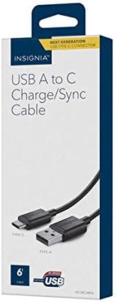 insignia USB to USB-C Cable (6ft, Black)