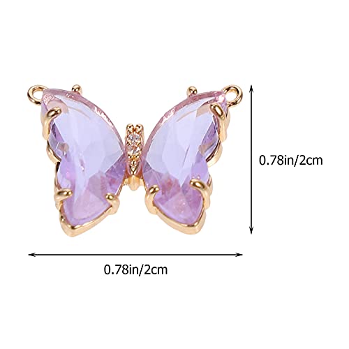 Osaladi 10Pcs Butterfly Pendants, Butterfly Charms For Bracelets, Butterfly Nail Charms, Crystal Butterfly Charms For Jewelry Making Diy Accessories #TOP1