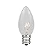 Novelty Lights Incandescent Christmas Replacement Bulbs - Indoor/Outdoor Individual Bulbs for Christmas Tree, Display, & More - C9/E17 Intermediate Base, 7 Watt Lights (Clear, 25 Pack)