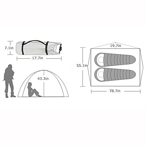 Carpa domo impermeable para camping 2 personas verde miniatura 2